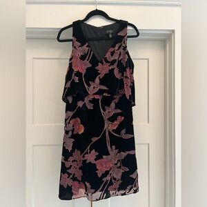 Jessica Simpson floral velvet cocktail dress